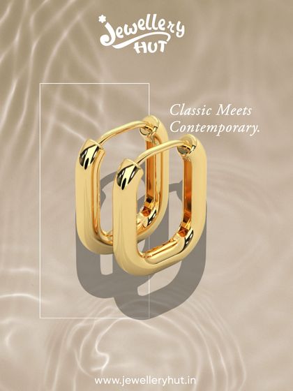 A modern twist on a classic. These statement rectangle hoops are sleek, sharp, and unapologetically bold, perfect for the woman who owns every room she walks into.