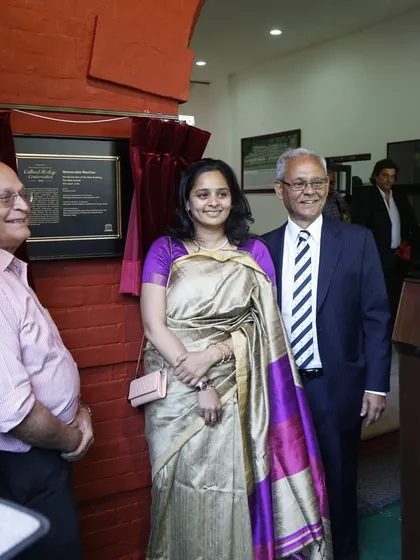 A proud moment at the unveiling of the UNESCO award plaque at The Doon School. This project was a testament to a successful collaboration with the school and a dedicated team of consultants and craftspeople.