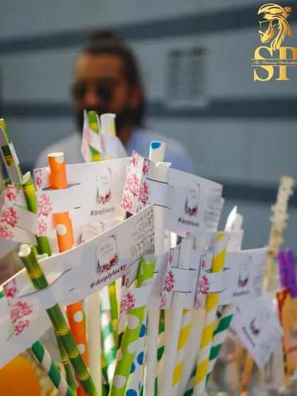 Every detail is considered, right down to the straws. We provide custom-tagged straws that match your wedding theme and add a personalized touch.