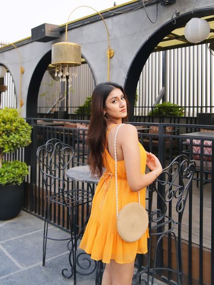 Another look at the summer dress, this time looking over my shoulder.