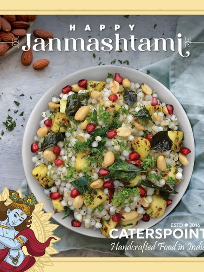 Another beautiful shot of our Janmashtami special Sabudana Khichdi, a perfect vrat-friendly meal for the festival.