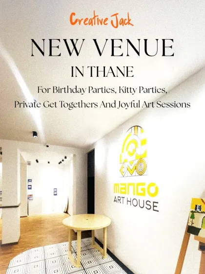 A look inside the new, modern, and welcoming Mango Art House in Thane, my latest venue for birthday parties, kitty parties, and joyful art sessions.