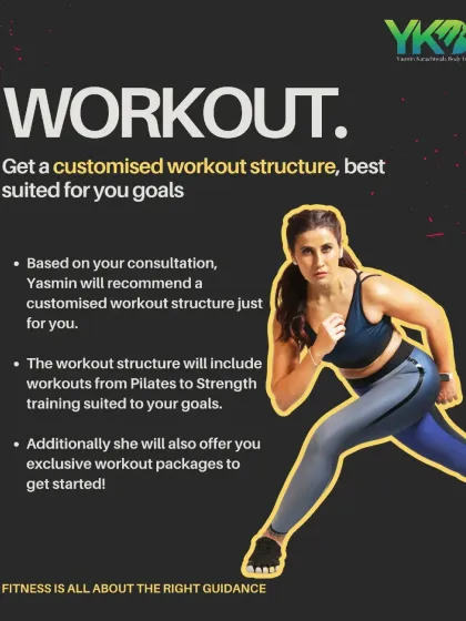 Based on our consultation, I will design a customized workout structure just for you. Your plan will include a mix of workouts from Pilates to strength training, suited to your specific goals.