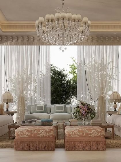 Where form meets heritage, and every detail is deliberate. This drawing room is a study in calm, cultivated opulence, featuring intricate ceiling cornices, classical columns, and layered seating arrangements designed to welcome, gather, and resonate.