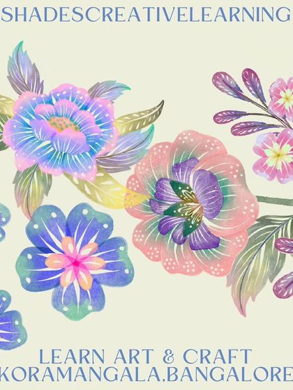An invitation to learn art and craft with us in Koramangala, Bangalore. We offer a wide range of courses, from resin art and watercolor to Indian folk art and fabric painting.