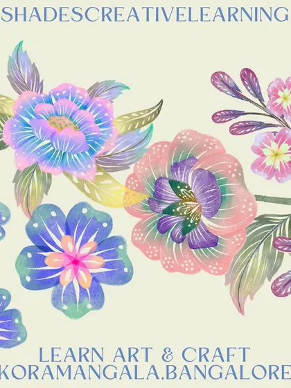 An invitation to learn art and craft with us in Koramangala, Bangalore. We offer a wide range of courses, from resin art and watercolor to Indian folk art and fabric painting.