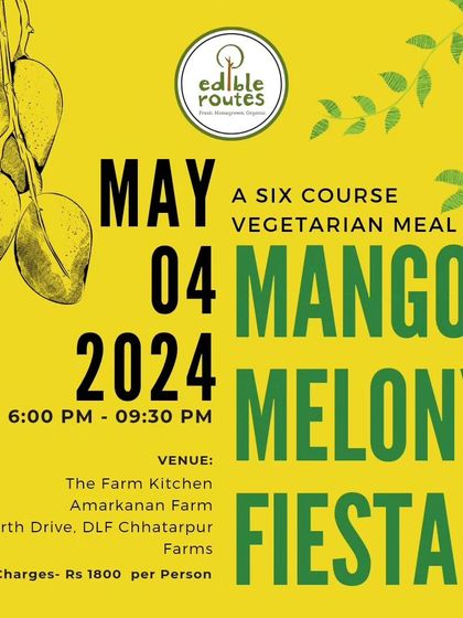 Join us for the Mango-Melony Fiesta! A six-course vegetarian meal celebrating the best fruits of the season.