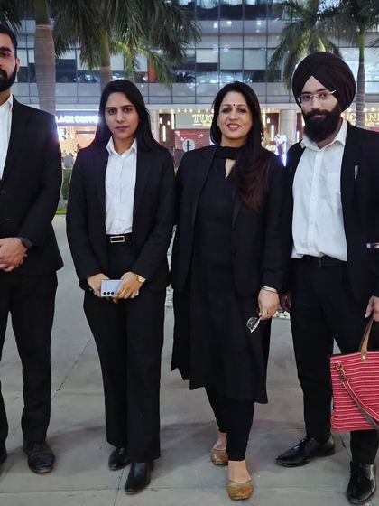 A picture with some of my key team members. Together, we ensure that every client receives personalized and powerful legal counsel.