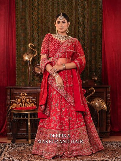 Deepika Makeup and Hair - Professional Makeup & Hair Academy Elegant North Indian & Fusion Bridal Styles photo 37