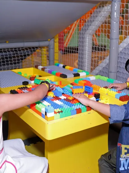 Imagination comes to life at our Lego station. Here, children can build anything they can dream of, developing creativity and fine motor skills block by block.