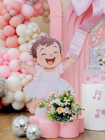 A duplicate image of the adorable dancing baby prop, a central piece of our 'Dancing to One' theme.