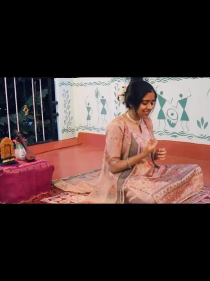 A peaceful moment during the recording of 'Raghuvamsha Sudha'. My devotional music is a form of meditation for me, and I hope it brings the same peace to you.