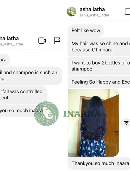75% hair fall control. This client felt her hair become so shiny and silky that she was immediately excited to order more.