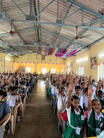 The enthusiastic response from students in Goa. Seeing so many hands go up with questions and curiosity is exactly why these outreach programs are so vital.