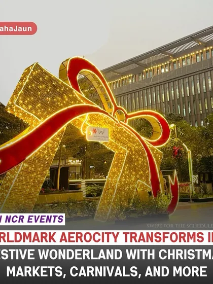 An announcement graphic for our festive wonderland, showcasing the Christmas markets, carnivals, and other events that transform Aerocity during the holiday season.