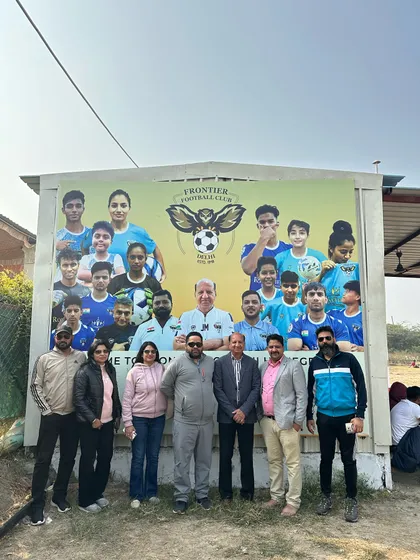 A proud moment welcoming back Ankur Khanna, an esteemed alumnus of Frontier FC, along with guests from the Sandhu Football Academy.
