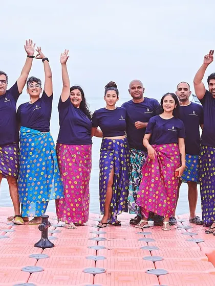 Waving goodbye to Kavaratti. It's never easy to leave, but we always take a piece of the island's magic with us.