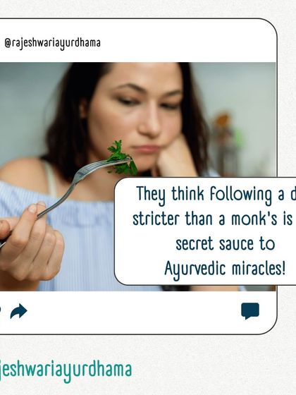 A funny misconception we often encounter. Some clients think achieving Ayurvedic miracles requires a diet stricter than a monk's! In reality, our diet plans are balanced, nourishing, and sustainable.