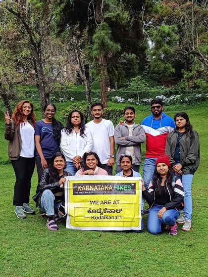 A group photo at a park in Kodaikanal, a perfect weekend getaway.