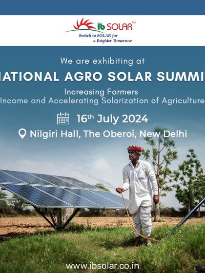 Our invitation to the National Agro Solar Summit. We exhibited our cutting-edge solar solutions designed to increase farmers' income and accelerate the solarization of agriculture in India.
