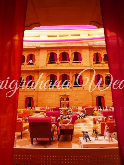 Another peek into the grand and colorful Mehendi celebration.