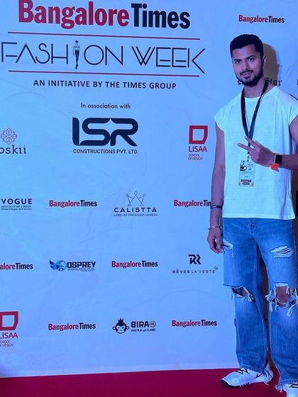 A quick photo at the entrance of Bangalore Times Fashion Week. It's always a pleasure to be part of such a major industry event.