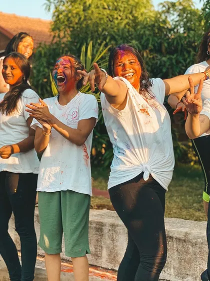 More joyful moments from our Holi celebration. The vibrant colors and happy faces tell a story of community, freedom, and fun.