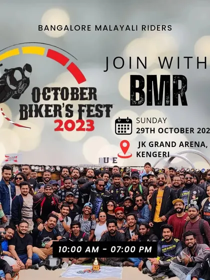 Getting the crew together for the October Biker's Fest. These local festivals are a great way for us to connect, ride, and celebrate the biking culture right here in Bangalore.