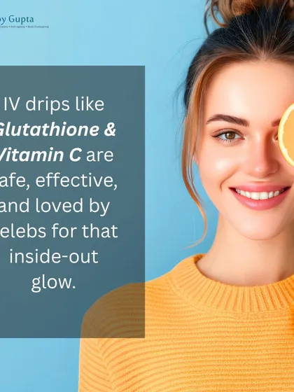 For that "lit from within" look, I use a combination of powerful antioxidants. IV drips with Glutathione and Vitamin C are safe and effective for achieving an inside-out glow by fighting free radical damage.