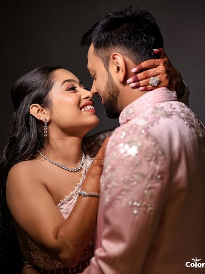 The moment right after a laugh, full of genuine connection and happiness.