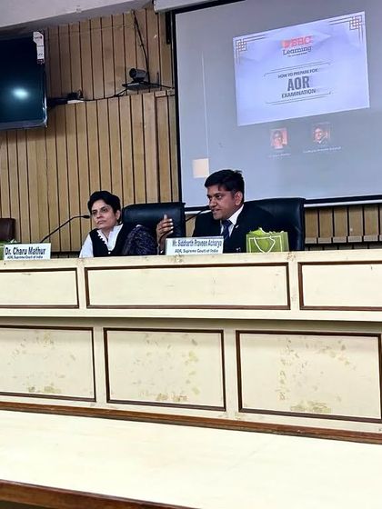 On the panel with Dr. Charu Mathur, sharing tips and tricks for cracking the highly competitive Advocate-on-Record examination.