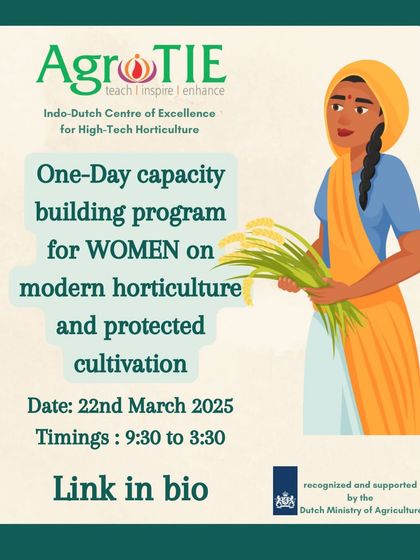 Announcing our one day capacity building program for women on modern horticulture and protected cultivation. This program is designed to equip women with practical skills for a sustainable future.