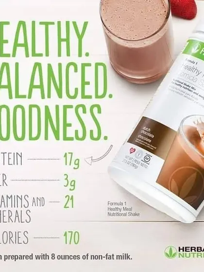 This is the foundation of my 80% nutrition rule. The Herbalife Formula 1 shake is a healthy meal replacement packed with 17g of protein and 21 vitamins and minerals in just 170 calories, making it a perfect tool for effective weight management.