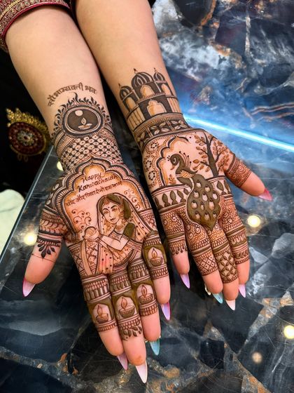 3D Henna Touch - Festive & Occasional Mehndi Karwa Chauth Storytelling Mehndi photo 6