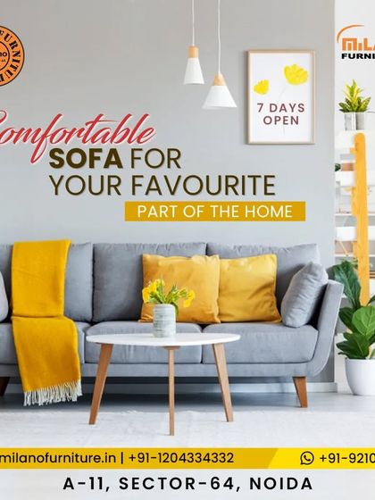 This minimalist grey sofa is perfect for creating a calm and inviting living room. Paired with a yellow throw blanket, it shows how easily our neutral pieces can be styled to match your personal taste.
