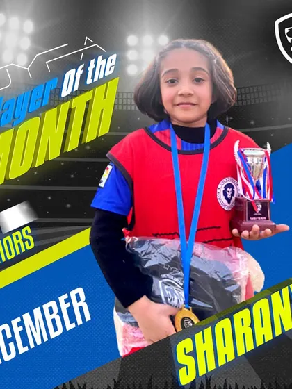 Our Player of the Month for December, Sharanya, from the Sub-Juniors.