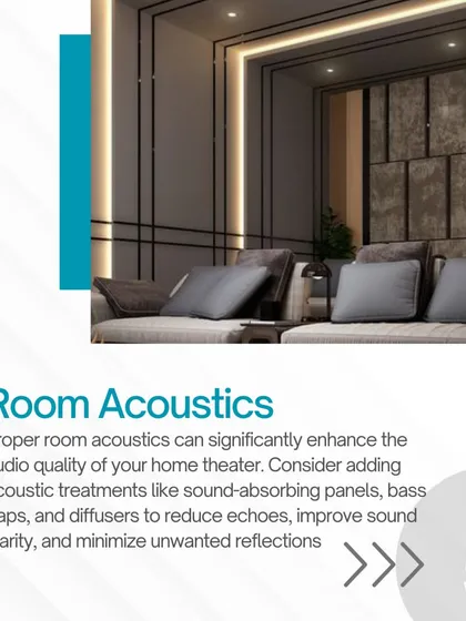 Proper room acoustics are critical for clear, intelligible sound. We use professional treatments like sound absorbing panels, bass traps, and diffusers to control echoes and unwanted reflections, ensuring the audio you hear is exactly as the director intended.