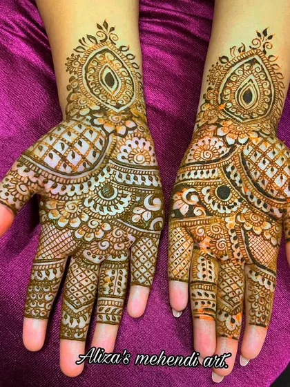 The full view of the semi-bridal design, perfect for guests or smaller functions.