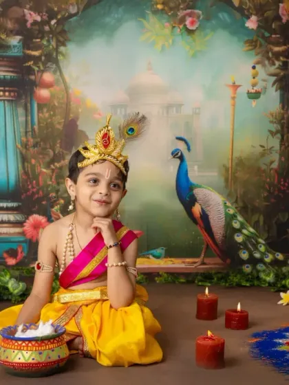 A candid, joyful moment between a mother and her little Krishna. My goal is to create a fun atmosphere where these real smiles and laughs can be captured.