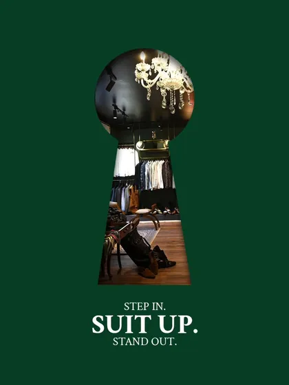 We invite you to look closer. Our studio is a keyhole into the world of bespoke, where every detail is considered and every garment is crafted with purpose. Step in, suit up, and stand out.