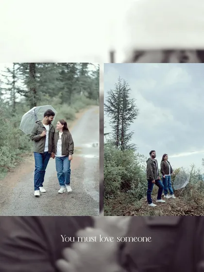This composition combines a full-body shot with a wider environmental portrait. You'll learn how to create variety within a single location, telling a story that includes both the couple's interaction and their place within the vast, cloudy landscape.