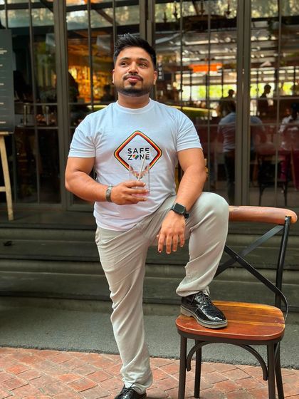 A stylish shot of Ankur. We are not just about food, we are about living life with confidence and pride.