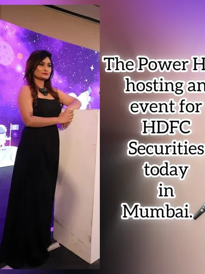 Getting ready to host an awards event for HDFC Securities in Mumbai. The stage is set for a night of recognition.