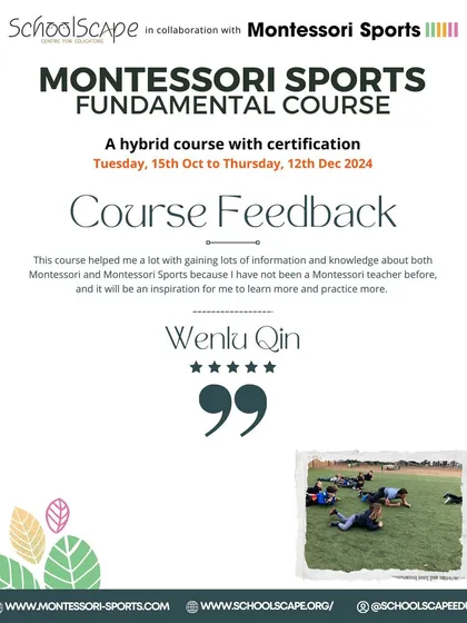A non-Montessori teacher found the course to be a great inspiration to learn more and practice the methods.