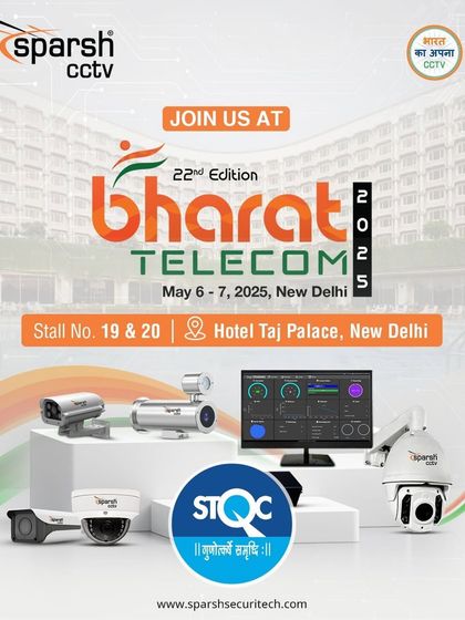 An invitation to join us at Bharat Telecom 2025 in New Delhi to witness India’s widest STQC-certified CCTV range.