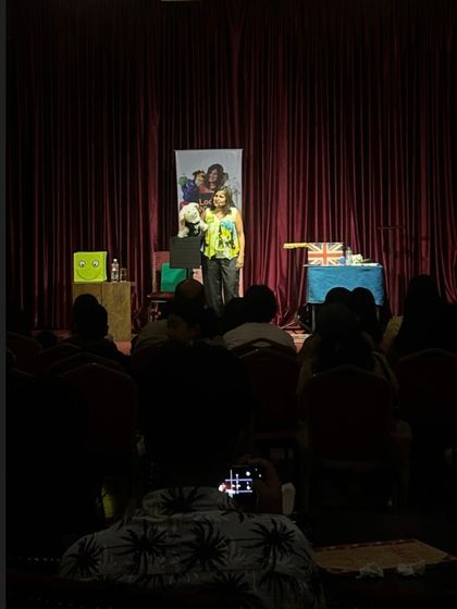 A view from the audience during one of my sold-out solo shows. It was an incredible evening with an audience aged 1 to 61.