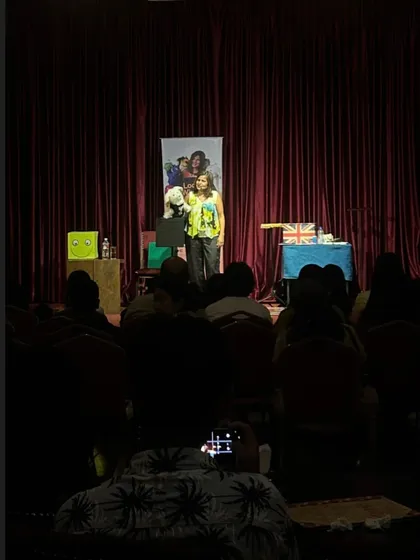 A view from the audience during one of my sold-out solo shows. It was an incredible evening with an audience aged 1 to 61.