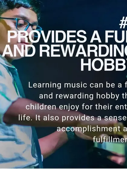 Benefit #5: It provides a rewarding hobby for life. Learning music offers a sense of accomplishment and a fulfilling way to express oneself at any age.