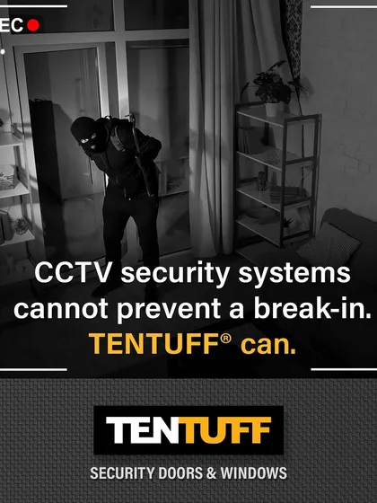 A CCTV camera can record a break-in, but it cannot prevent one. TENTUFF can. This powerful comparison highlights the difference between passive monitoring and active, physical protection. We don't just watch, we defend.