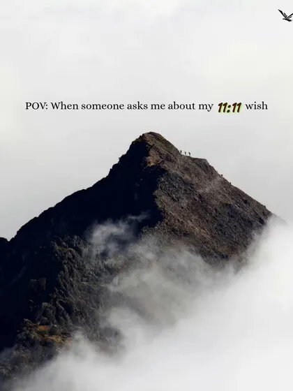 POV: When someone asks me about my 11:11 wish. It's always this: standing on a mountain peak, above the clouds.